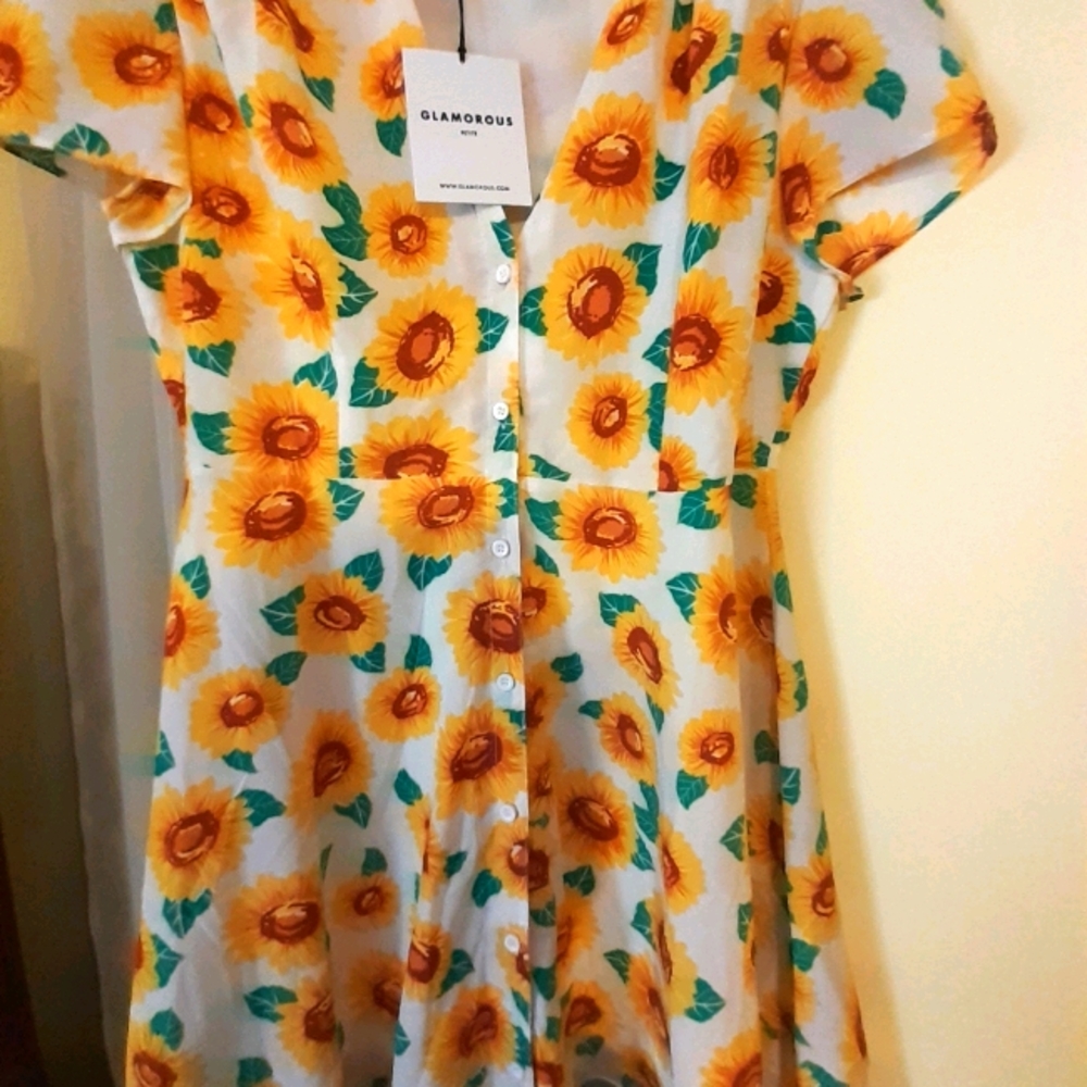 Sunflower bottom down mini dress